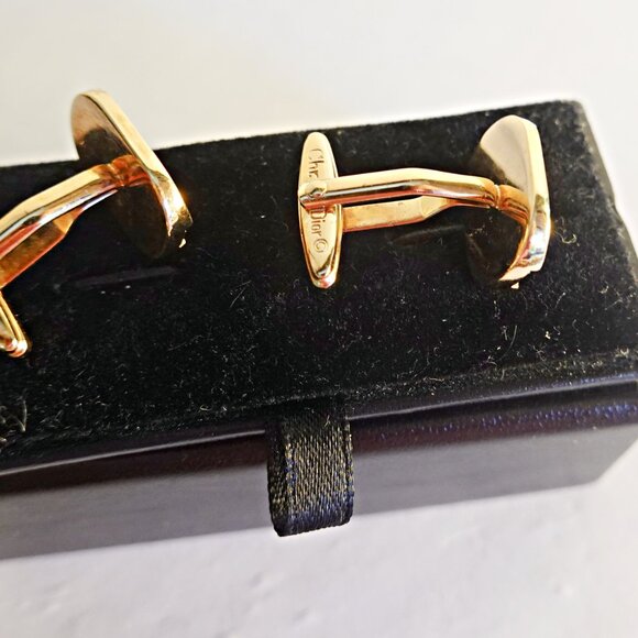 Christian Dior Gold Cufflinks - Picture 2 of 2